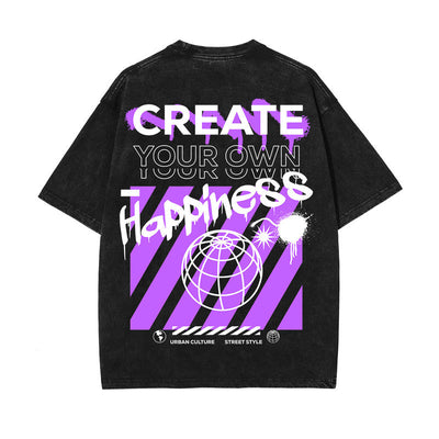 Create Your Own Happiness Urban Graphic Tee-INNBLAC