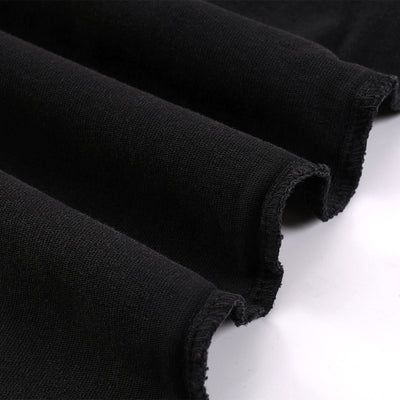 Black Washed Cotton Ripped Boxy Tee 8oz