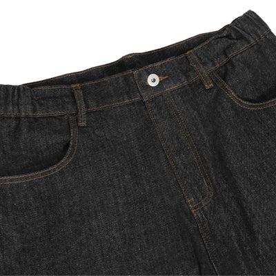 Washed Distressed Wide Leg Denim Jeans