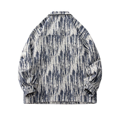 Oversize Streetwear Colorful Yarn Washed Denim Jacket