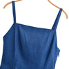 Classic Blue Denim Spaghetti Strap Flared Dress