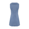 Peter Pan Collar Light Wash Denim Mini Dress