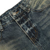 Men's Loose Denim Pants Washed Distressed Vintage Street