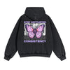 Stay Motivated Butterfly Urban Double Slider Zip Hoodie-INNBLAC