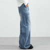 Comfort Fit Light Blue Wide Leg Everyday Jeans