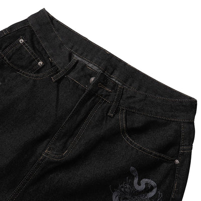 Vintage Black Straight Leg Jeans