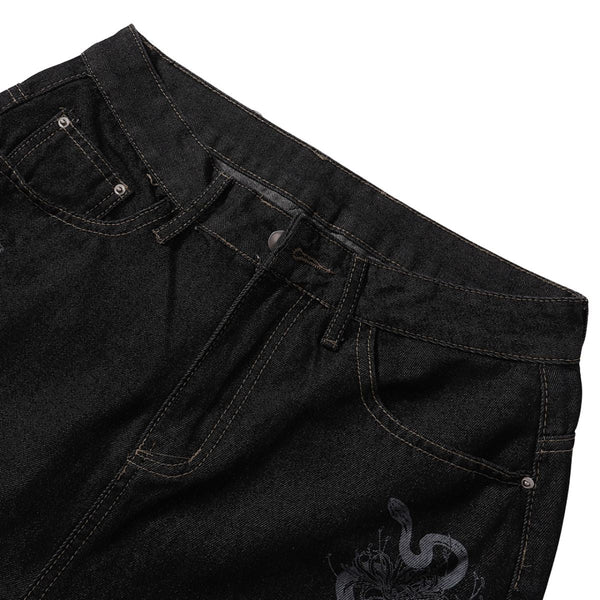 Vintage Black Straight Leg Jeans