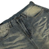 Men's Washed Distressed Denim Loose Vintage Street Pants Mud Dye Holes