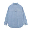Relaxed Fit Washed Denim Shacket