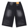 Vintage Wash Wide Leg Denim Shorts