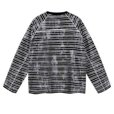 Vintage Dirty Dye Raglan Stripe Long Sleeve Tee