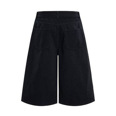 Retro Washed Baggy Straight-Leg Bermuda Shorts