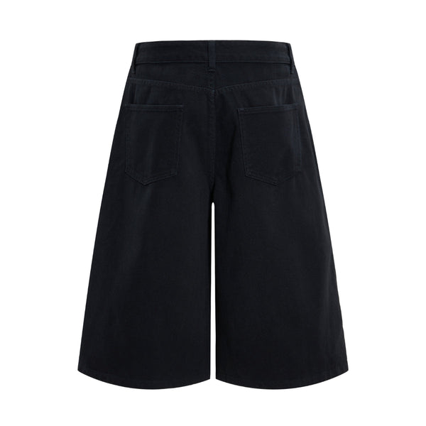 Retro Washed Baggy Straight-Leg Bermuda Shorts