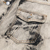 Men's Spring Autumn Tie-Dye Loose Casual Lapel Denim Jacket
