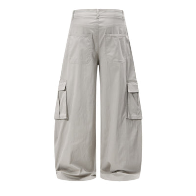 Loose Fit Curved Parachute Pants