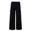 Washed Vintage Distressed High Waist Relaxed Wide Leg Draped Pants