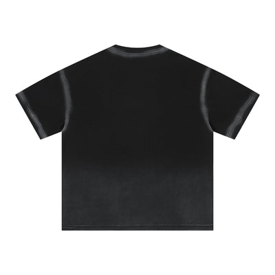 Bold Gradient Fade Oversized Design T-Shirt