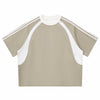 Raglan Sleeve Mesh Panel Sporty Tee