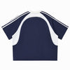 Raglan Sleeve Mesh Panel Sporty Tee