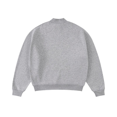 Soft Fleece Mock Neck Pullover Sweatshirt