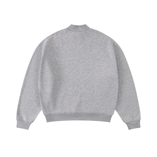 Soft Fleece Mock Neck Pullover Sweatshirt