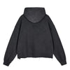 Raw Edge Boxy Washed Cotton Hoodie