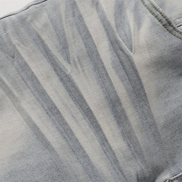Light Blue Vintage Wash Flared Denim Jeans