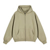 Heavyweight Double-Slider Zipper Fleece Hoodie
