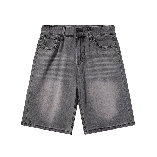 Vintage Washed Knee Length Denim Bermuda Shorts