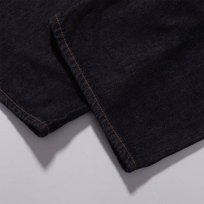 Classic Dark Wash Wide-Leg Denim Jeans