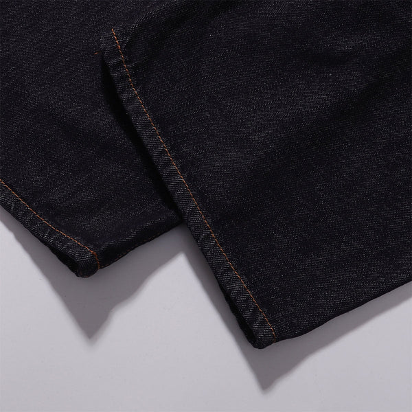 Classic Dark Wash Wide-Leg Denim Jeans