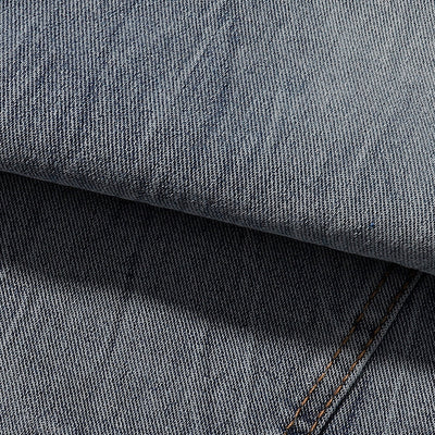 Panel Stitching Detail Light Wash Denim Shorts