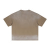 Boxy Raw Edge Washed Loose Short Sleeve Tee
