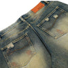 Distressed Vintage Wash Wide Leg Jeans