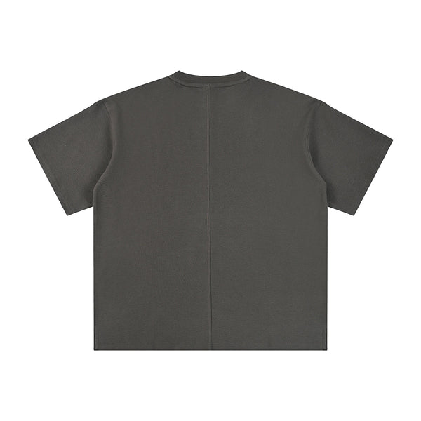 Heavyweight Waffle Split-Hem Texture T-Shirt