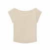 Solid Slim Fit Cropped Hot Girl Tee