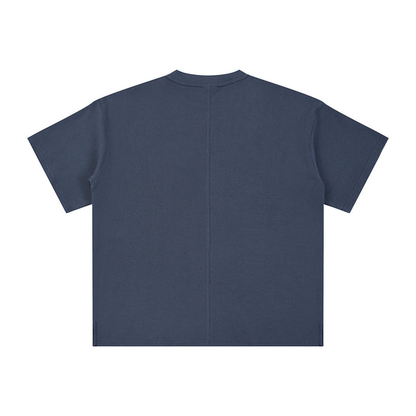Heavyweight Waffle Split-Hem Texture T-Shirt