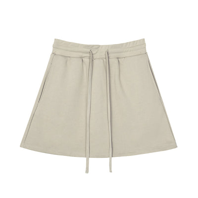 Solid Color A-Line Mini Skirt