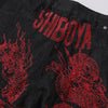 Shibuya Dragon Embroidered Wide Leg Jeans