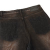 Acid Wash Destroyed Wide-Leg Jeans