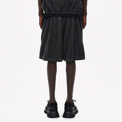 Breathable Mesh Athletic Elastic Waist Training Shorts