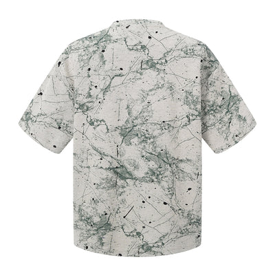 Burnout Plum Dye Artistic Color-Block Tee
