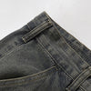 Utility Distressed Straight Leg Denim Jeans
