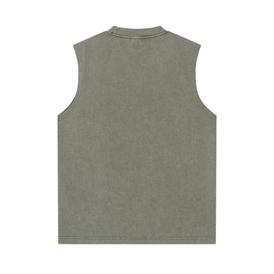 Vintage Washed Muscle Tank Top 275gsm