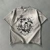 Heavyweight Gothic Graphic Raw-Edge Tee