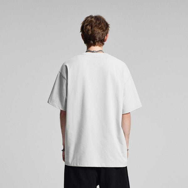 Relaxed Fit Boxy Solid Color Minimal Tee
