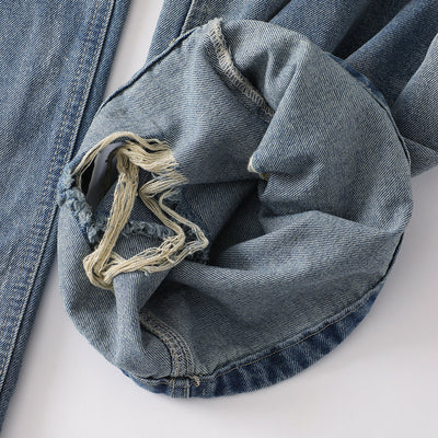 Paint Splatter Heavy Ripped Washed Jeans