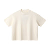Oversized Color-Block Ribbed Collar Comfortable Tee