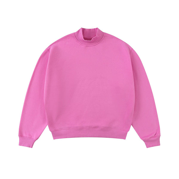 Soft Fleece Mock Neck Pullover Sweatshirt