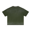 Boxy Raw Edge Washed Loose Short Sleeve Tee